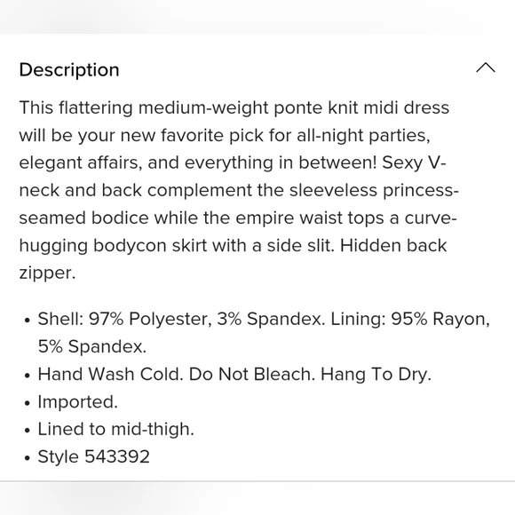 NWOT Lulus Iconic Moment Black Bodycon Midi Dress, size small - Picture 4 of 9